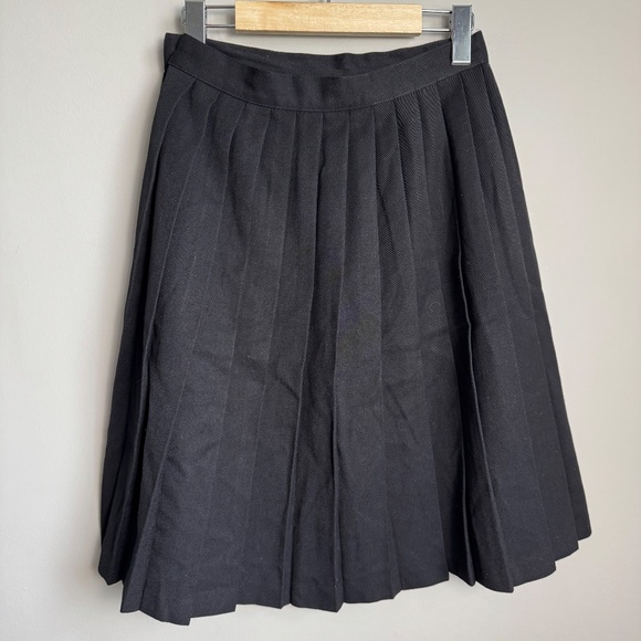 Dolci Mondo Vintage Accordion Pleated Knee Skirt Black Sz 7/8 Schoolgirl Ballet - Picture 3 of 11